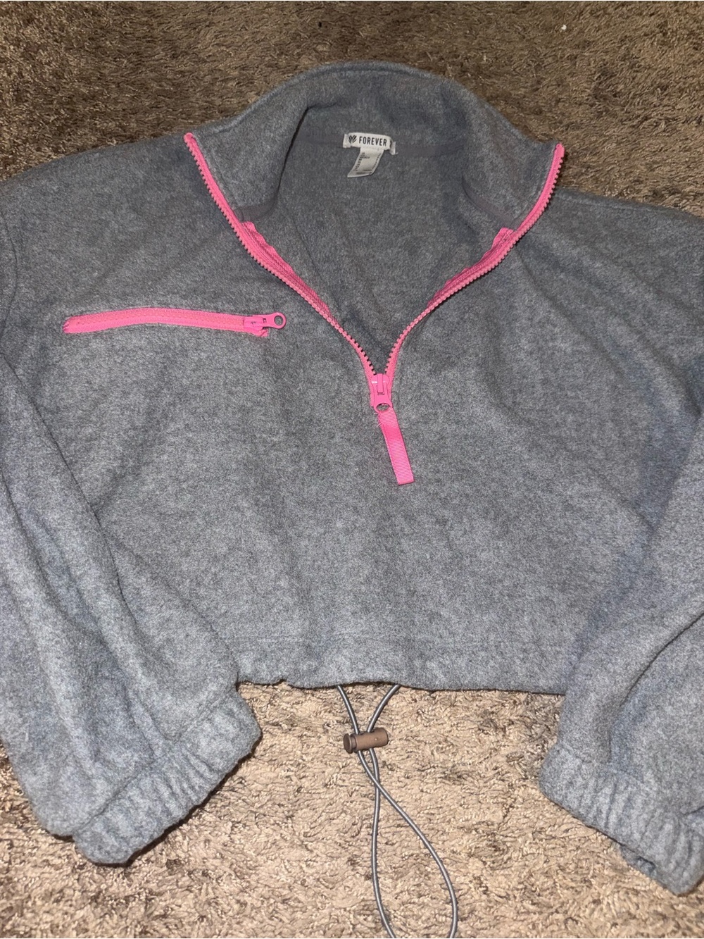 Forever 21 Cropped Half-Zip Sweater